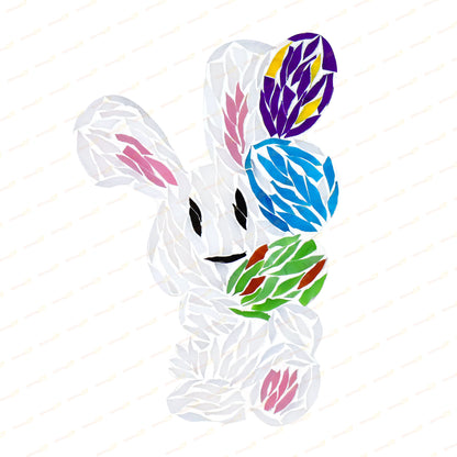 Easter Bunny Egg Glass Mosaic Kit