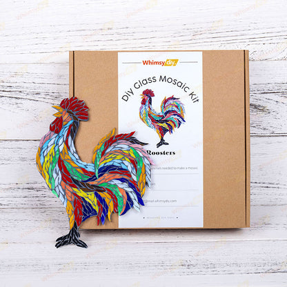 Roosters Glass Mosaic Kit