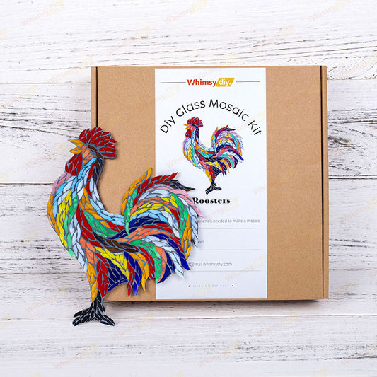 Roosters Glass Mosaic Kit