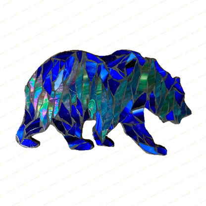 Northern Lights Bear Glass Mosaic Kit