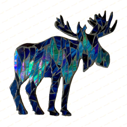 Northern Lights Moose Glass Mosaic Kit