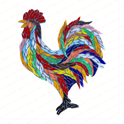 Roosters Glass Mosaic Kit