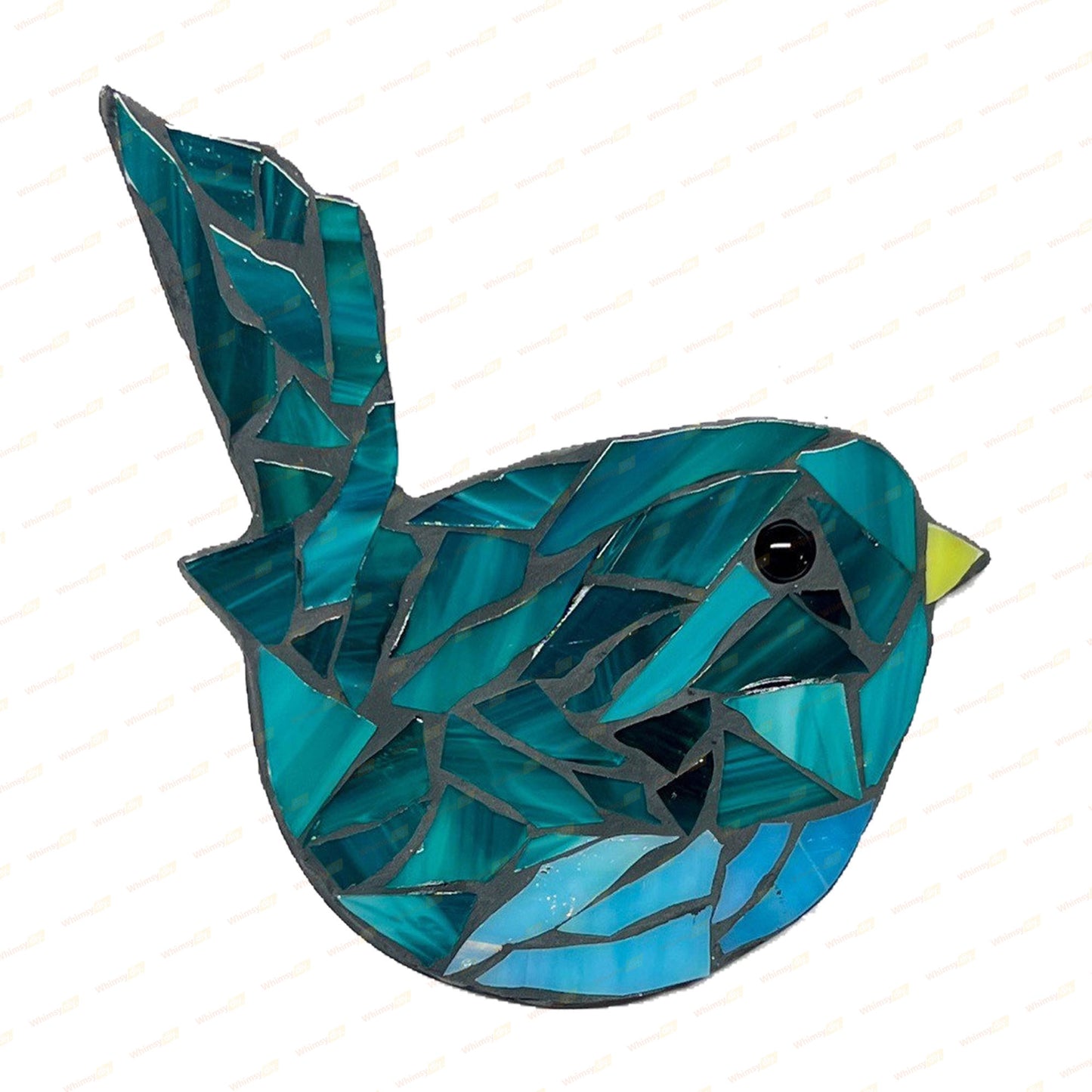 Teal Bird Glass Mosaic Kit